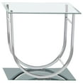 thumbnail image 4 of Danville Rectangular U-Shaped Glass Top Side End Table Chrome, 4 of 6