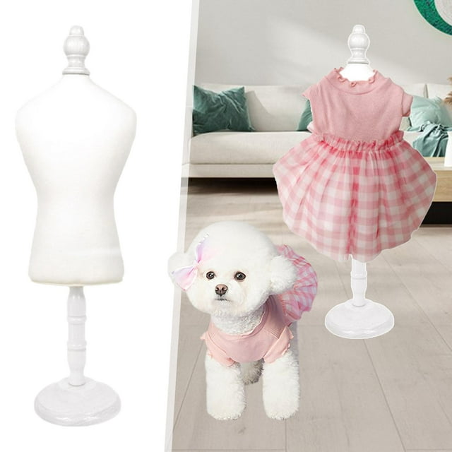 Chaîne de Présentation pour Vêtements de Chien Blanc