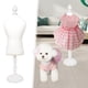 thumbnail image 2 of Mini maniquí de perro para vestido, expositor de joyas, estante para modelos de muñecas para gatos y perros blanco, 2 of 9