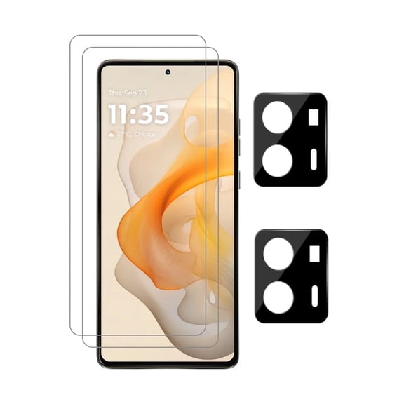 PAPAUTOP for Moto G Stylus 5G 2024 Screen Protector - 2PCS HD Clear Anti-Scratch Screen Tempered Glass with Camera Protector