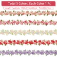 thumbnail image 2 of 1Set 5 Colors Flower Trim Ribbon Floral DIY Lace Applique Sewing Craft Rose Lace Edge Trim Decorating Embroidered Polyester for Wedding Dresses Embellishment DIY Party Decor Clothes 5 Yards, 2 of 7