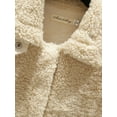 thumbnail image 4 of Cindysus Women Waistcoat Fuzzy Fleece Jacket Vest Sleeveless Sherpa Coat Baggy Holiday Lapel Outwear Beige XL, 4 of 9
