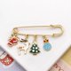 thumbnail image 3 of Christmas Collection Brooches Elk Santa Claus Pendant Fashion Pins Xmas Tree Snowman Accessories Jewelry Gifts Happy New Year, 3 of 5