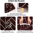 thumbnail image 4 of Pattern Sofa Slipcover Stretch Arm Chair Large Sofa Slipcover Leather Furniture Protector for 3-Seat Sofa,Chocolate, 4 of 8