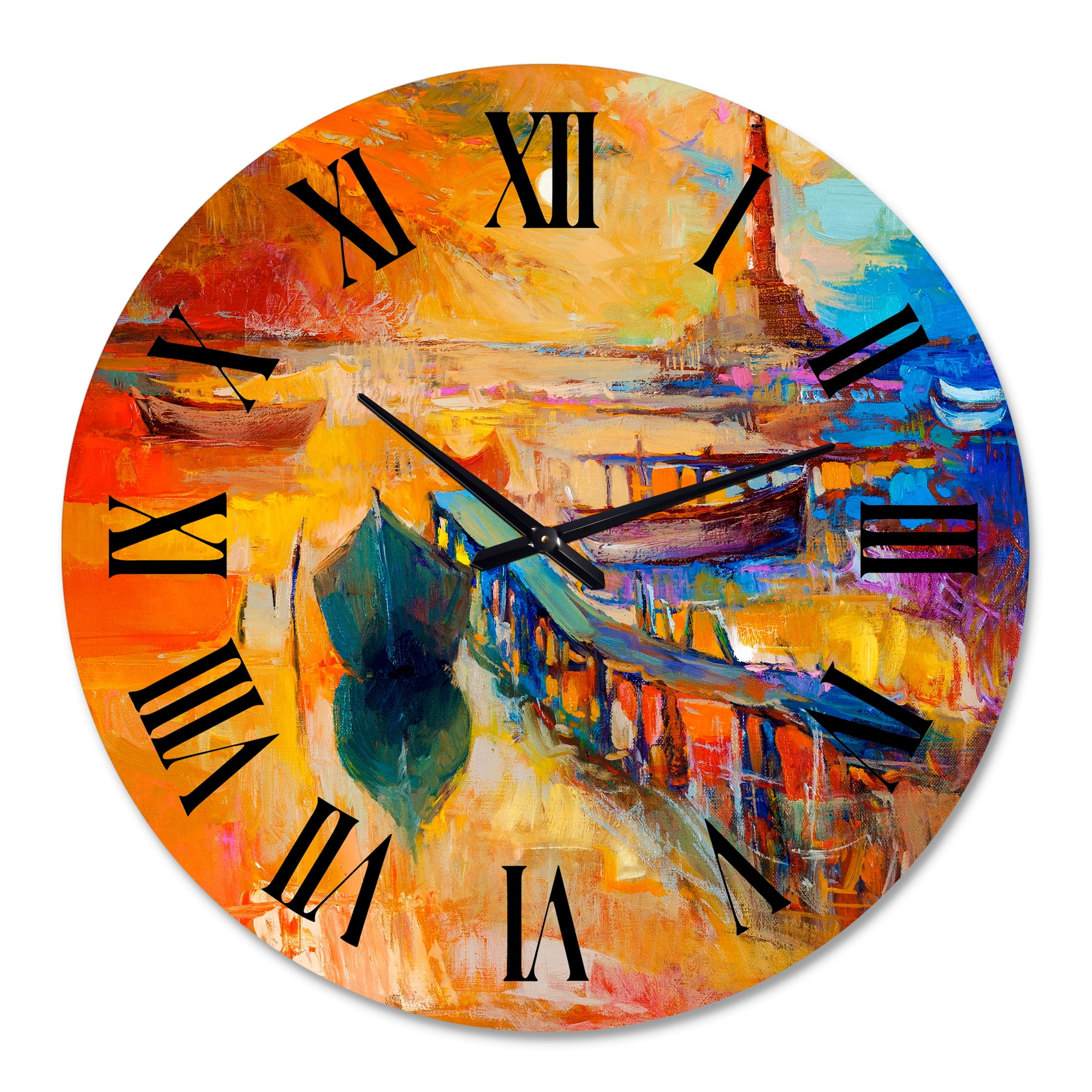 Designart 1 in Quartz Coastal Wall Clock