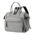 thumbnail image 1 of Bolsa de pañales con pañales de viaje reutilizable para la bolsa de hombro de mamá mochila mochila bolsas de pañales para trabajar acampando gimnasio gris, 1 of 8