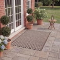 thumbnail image 4 of SAFAVIEH Courtyard Blair Geometric Indoor/Outdoor Area Rug, 4' x 5'7", Light Brown/Light Grey, 4 of 14