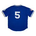 thumbnail image 3 of Men's Rings & Crwns #5 Royal Brooklyn Royal Giants Mesh Replica V-Neck Jersey, 3 of 3
