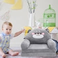 thumbnail image 4 of GOOHOCHY Asiento infantil con forma de elefante, bonito sofá plegable para niños, sofá creativo de felpa para bebés., 4 of 8