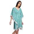 thumbnail image 5 of Moomaya Printed Beach Coverup Kimono Caftan Kaftan Swimsuit Cover Ups For Women, 5 of 6