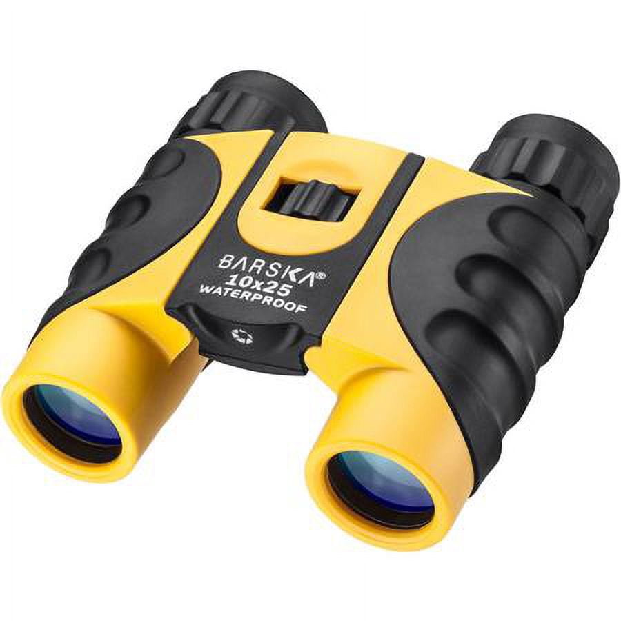 BARSKA 10x25 Yellow WP, Blue Lens CP
