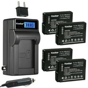 Kastar 4-Pack DMW-BLD10 Battery and LCD AC Charger Compatible with Panasonic DMW-BLD10E, DMW-BLD10PP, DMC-GX1, DMC-GX1W, DMC-GX1X, DMC-G3, DMC-G3K, DMC-G3W, DMC-GF2, DMC-GF2C, DMC-GF2W Digital Camera price history and forecast - Kastar CHL-4B-BLD10-J