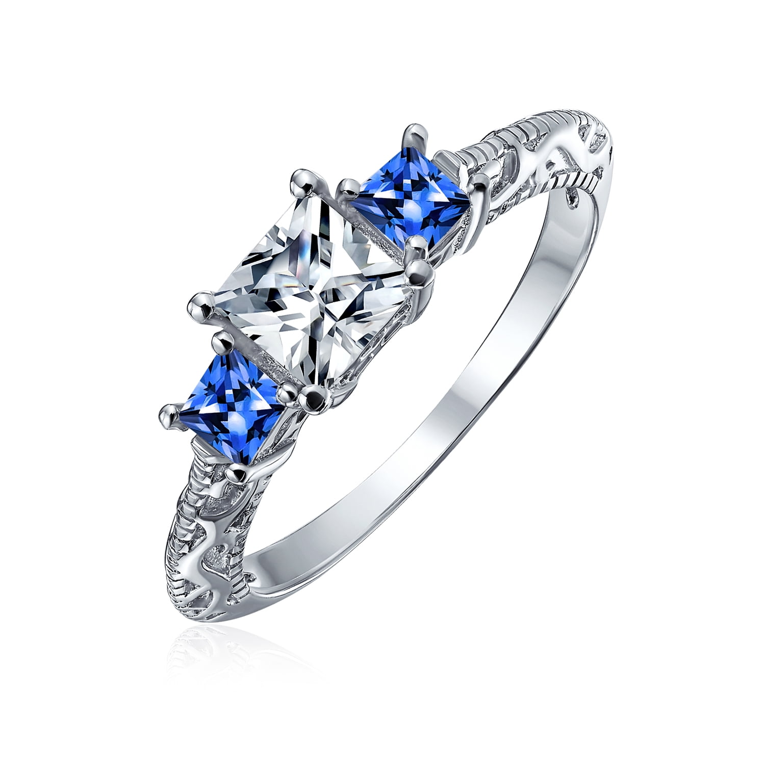 Australian Light Blue Fire Opal 3 Halo Sterling Silver Engagement Ring 2.17 Ctw 