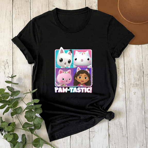 Gabbys Dollhouse Funny Kids Cartoon Paws Tastic Box Up Graphic Unisex T-Shirt V10125 up to size 5XL