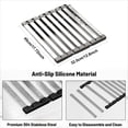 thumbnail image 3 of Over Sink Dish Drying Rack, Stainless Steel Foldable Drain Rack for Kitchen Countertop & RV Sink (17.7" x 12.8"), 3 of 6