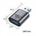 thumbnail image 2 of JSER USB 3.0/3.1 Type A Female to USB 3.0/3.1 A Male Data Adapter 10Gbps Extension for Laptop Desktop, 2 of 5