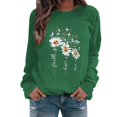 thumbnail image 1 of WZXFASHION Haut Ample pour Femmes Automne et Hiver Manches Longues Col Rond Imprimé Chandail Décontracté Soldes Aujourd'hui Offres Prime sous-Vêtements Thermiques Haut, 1 of 4