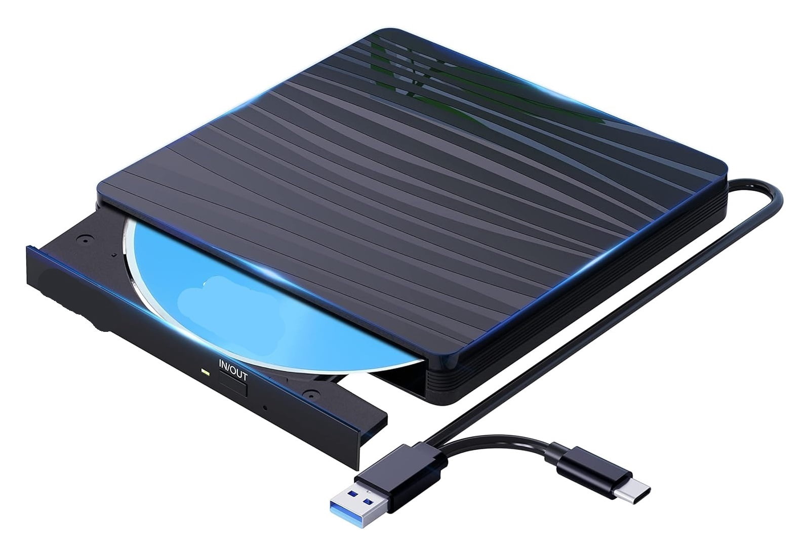 Dell, USB Slim DVD +/- RW Drive DW316, Plug and Play Optical Drive