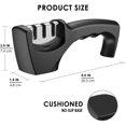 thumbnail image 2 of Kitchen Knife Sharpener,Best Upgraded 3-Stage Blade Sharpener Stone(Ceramic,Coarse,Fine).Made For Chef/Fillet Knives.Easy Manual Sharpening with Cut-Resistant Glove for More Safety, 2 of 7