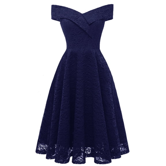 Wedding Guest Dresses for Women,Clearance Casual Fashion Slid Sleeveless Off-The-Shoulder Dress Women's Dress Evening Dresse