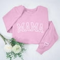 thumbnail image 2 of VBTAPA Womens Mama Sweatshirt Oversized Long Sleeve Crewneck Pullover Fall Outfits 2026 Fleece Sweater Tops Pink L, 2 of 7
