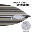 thumbnail image 5 of Multi-Size Linen Sofa Pillow Cover Invisible Zipper Open And Close Strong Use For Sofa Chair Garden Sofa Car Pale Violet Grey Stripe_1 16"X16", 5 of 8
