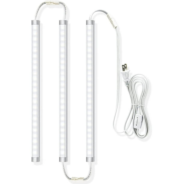 120V Plug in Under Lighting kit, 15.9In Led Lights Wired with UL Listed, Warm