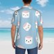 thumbnail image 4 of Fotbe Cartoon Sushi Camisa Hawaiana para Hombre Unisex – Camisa Casual de Verano con Botones de Manga Corta de Algodón y Lino,XX-Large, 4 of 7