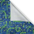 thumbnail image 6 of Ambesonne Gecko Valance & Curtain, Doodle Lizard Reptile, 55"x36", Navy Blue and Green, 6 of 7