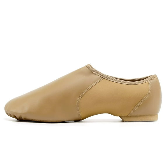 Dynadans Unisex PU Leather Upper Slip-on Girls' Women's Jazz Shoes for Big Kid/Adult