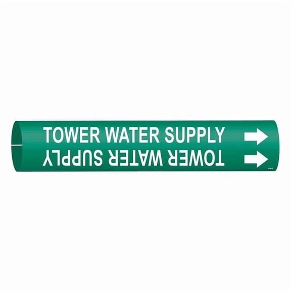 Brady Pipe Mrkr,Tower Water Supply,2 13/16in H 4144-D