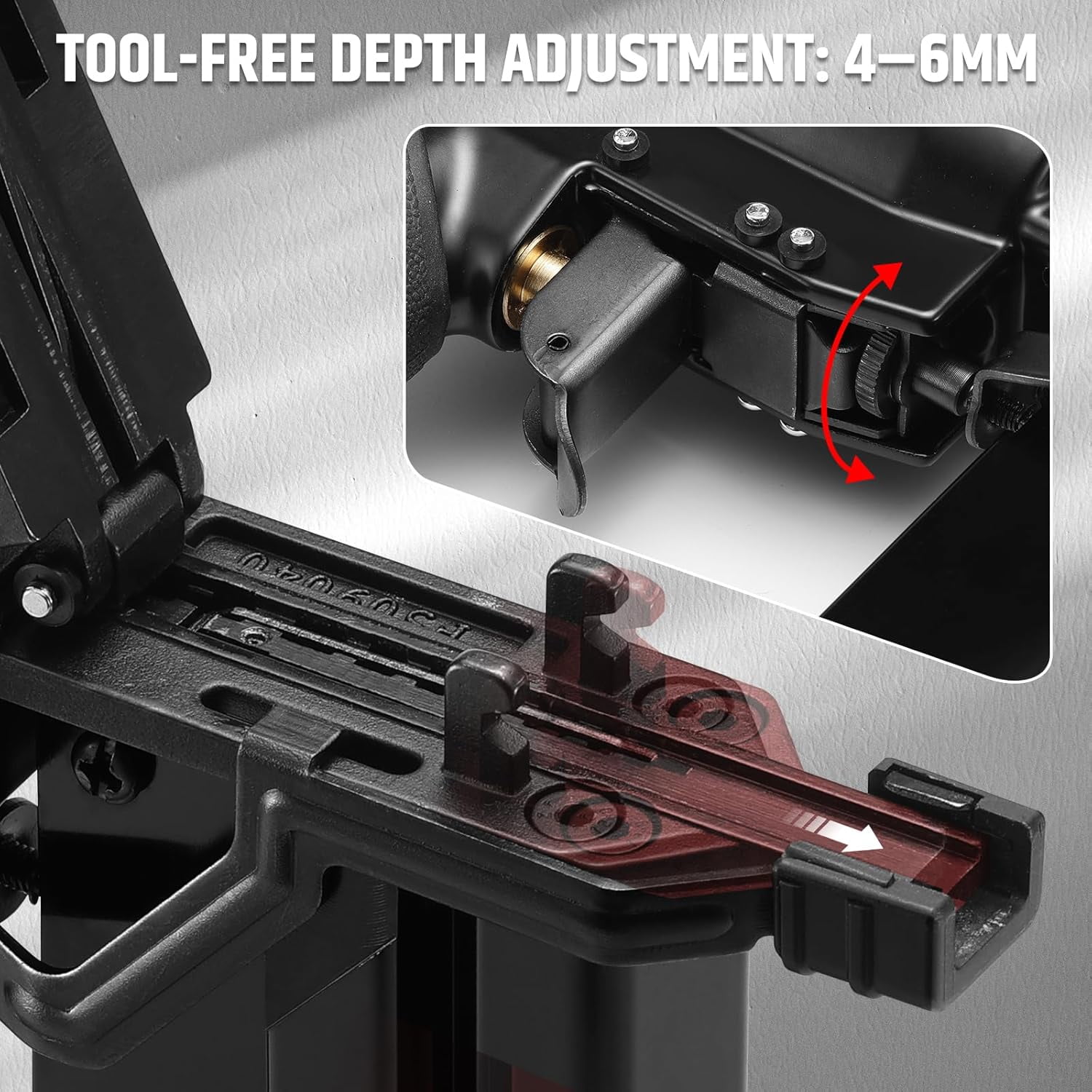 WOODSTARTER Pneumatic Brad Nailer, 18 Gauge 2 in 1 Air Brad Nail Gun and Staple Gun, compatible with 2-Inch Brad Nails and Crown 1-1/2 inch Staples, for Upholstery, DIY Project, Woodworking