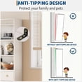 thumbnail image 6 of Garvee 6 Tier Bookshelf with 3 Drawers, Double Waved Design, White, 6 of 8