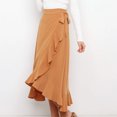 thumbnail image 3 of Lutabuo Jupe Décontractée Jupe Midi Irrégulière Asymétrique Fluide pour Femmes Fête d'Été, 3 of 7