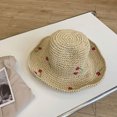 thumbnail image 3 of Sombrero de pescador con forma de cereza, bonito sombrero de pescador con circunferencia de cabeza de 56 a 58 cm, sombrero de protección solar para mujer, sombrero de paja para playa y, 3 of 5