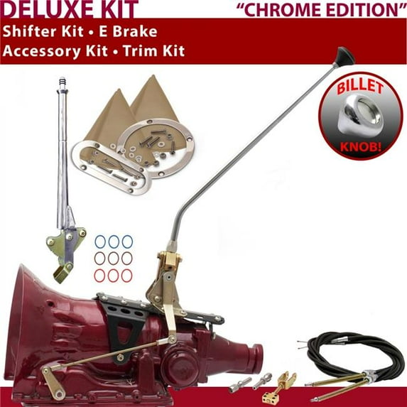 American Shifter 4L80E Shifter Kit Chrome 23 in. E Brake Cable Trim Kit for F4590