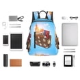 thumbnail image 4 of Yiaed Trip to London Print Lightweight Backpack Travel Backpacks Hiking Daypack for Women Men, 4 of 5