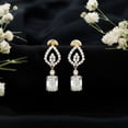 thumbnail image 6 of Rosec Jewels Lab Grown Emerald Cut Diamond Earrings Drop - Art Deco Earrings (6X8 mm, EF-VS1 Quality) - With Jewelry Box, 14K Yellow Gold, 6 of 9