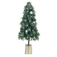 thumbnail image 2 of Small Christmas Tree for Tabletop, 16 Inch Artificial Mini Christmas Tree Decorations with Wooden Stand, Xmas Ornaments Indoor Home Holiday Decor (1 Pack, A), 2 of 6