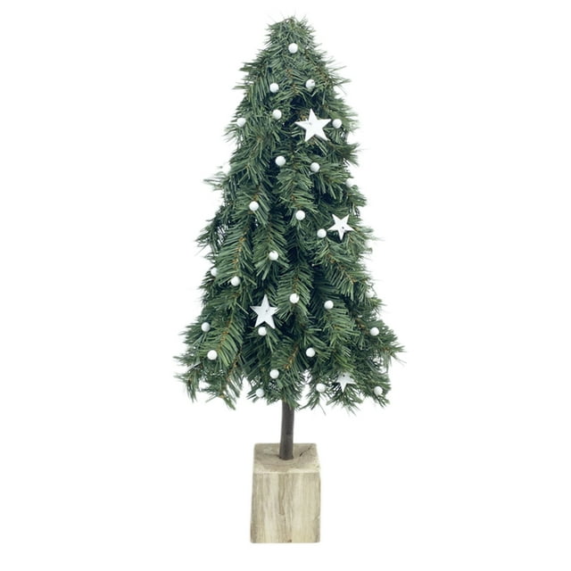 A Mini Christmas Tree Ornament, Realistic Desktop Decor For Home Office, Compact Size With Green Foliage Holiday Decoration