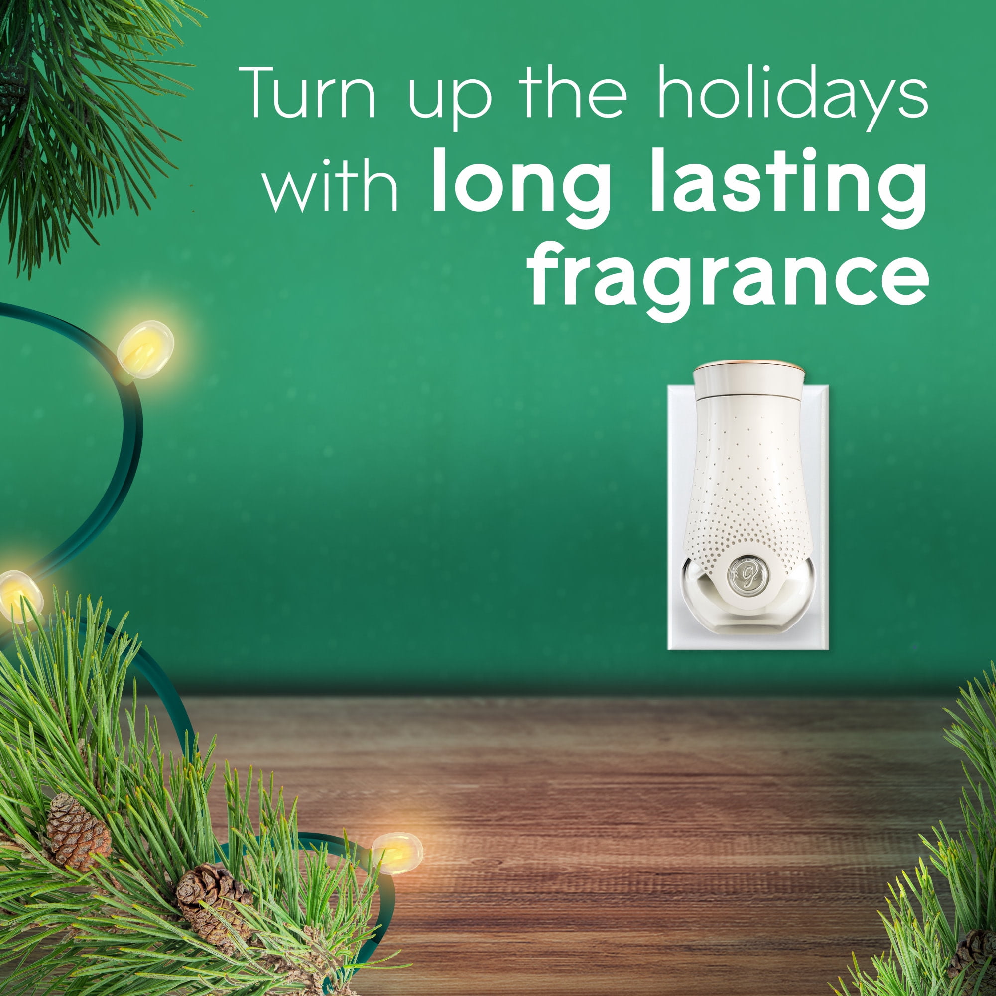 (3 pack) Glade PlugIns Air Freshener Refills, Twinkling Pine & Cedar, Fragrance Infused with Essential Oils, 0.67 oz, 5 Count