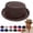 Coffee, variant on Breathable Sun Protection Cap Lightweight Mesh Pork Pie Hats for Men Dress Bowler Women Salt Mafia Black Derby Black