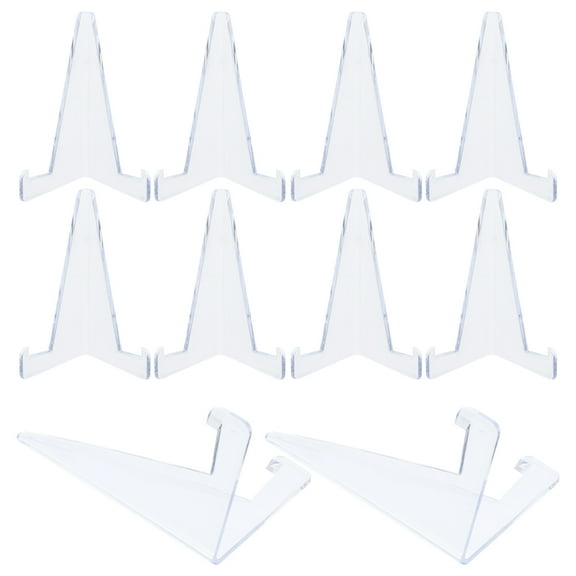 10pcs Plastic Easel Stands Coin Display Easel Plastic Card Holder Card Display Stand