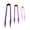 Purple, variant on 3Pcs 6/8/10inch Silicone Tongs Bread Salad Clip Kitchen Baking Cooking Tool