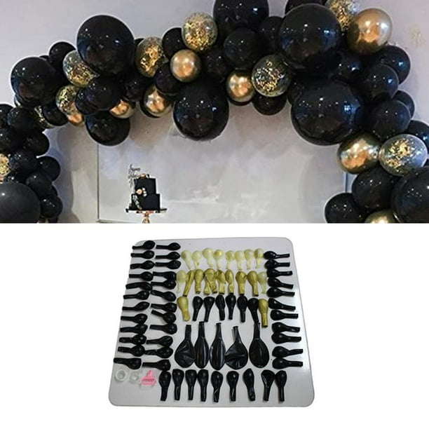 Guirnaldas de globos Macarena para decoración de fiestas 75 piezas negro