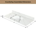 thumbnail image 7 of Altair Design Arbios 48" Quartz Stone Vanity Top in Calacatta White, 7 of 7