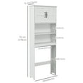 thumbnail image 3 of kleankin Over The Toilet Storage Cabinet with Adjustable Shelf, White, 3 of 10