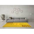 thumbnail image 3 of Ahgly Company Indoor Square Abstract Yellow Modern Area Rugs, 4' Square, 3 of 4