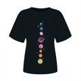thumbnail image 4 of Women's Short Sleeve T-shirt Women'S Spring Round Neck Printed Loose Casual Short Sleeve T Shirt,Black Women's Short sleeve T-shirt XXXL, 4 of 5
