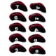 thumbnail image 5 of 10PCS Neopreno Golf Club Head Covers Funda Protectora de Hierro Funda para Hombres Mujeres Accesorios para Jugar Al Golf Negro + Claret Soledad Cubiertas de la cabeza del club de golf, 5 of 9
